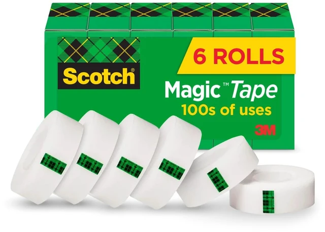 Main image of Scotch Magic Tape, Invisible, 6 Rolls