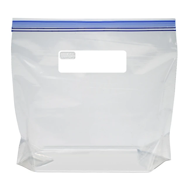 Alt view image 4 of 5 - Amazon Basics Reclosable Freezer Gallon Size Bags with Double Zipper Seal, Stand-Up Bottom, BPA Free, 90 Count (Previously Solimo)