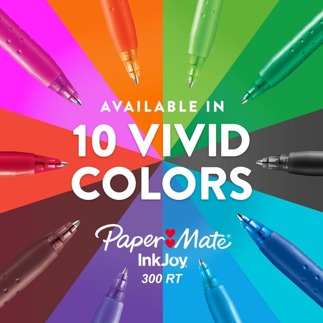 Alt view image 5 of 7 - Paper Mate InkJoy 300RT Retractable Ballpoint Pens, Medium Point (1.0mm), Black, 24 Count