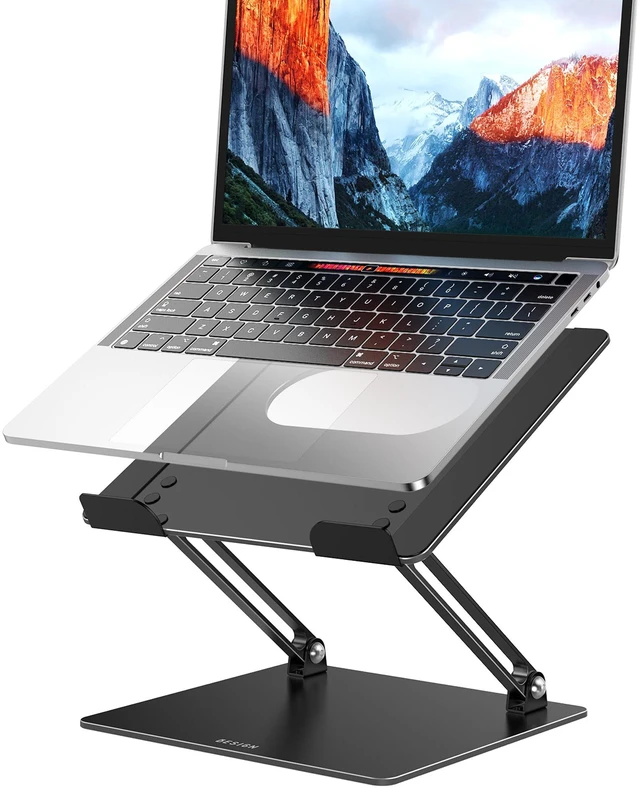 Main image of BESIGN LS10 Laptop Stand for Desk, Ergonomic Adjustable Notebook Tablet Stand, Foldable Laptop Riser, Portable Desktop Book Stands, Computer Holder Compatible with 10-14" Laptops, Black
