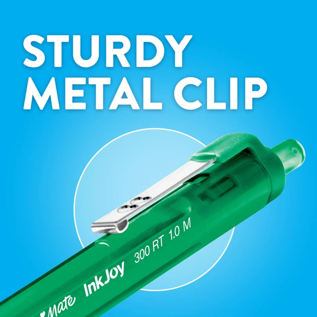 Alt view image 7 of 7 - Paper Mate InkJoy 300RT Retractable Ballpoint Pens, Medium Point (1.0mm), Black, 24 Count