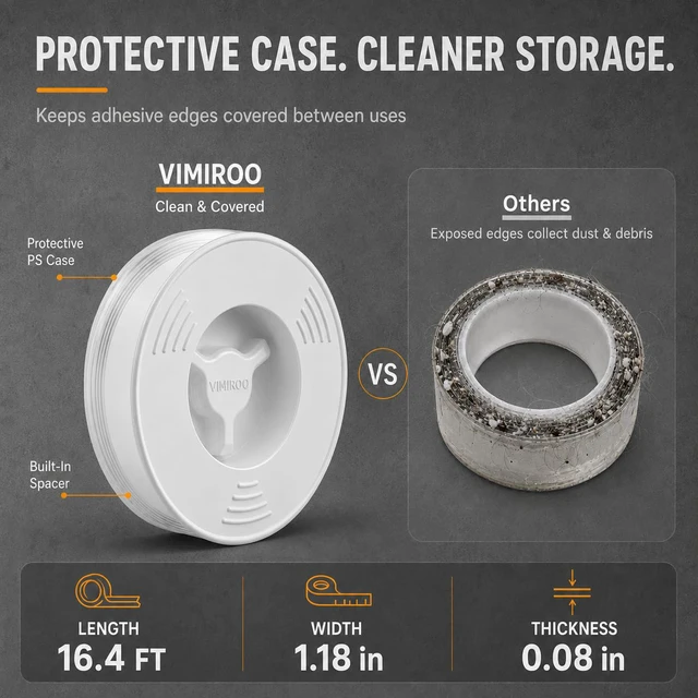 Alt view image 2 of 7 - vimiroo Heavy Duty Nano Double Sided Invisible Bond Mounting Tape, 16.4FT