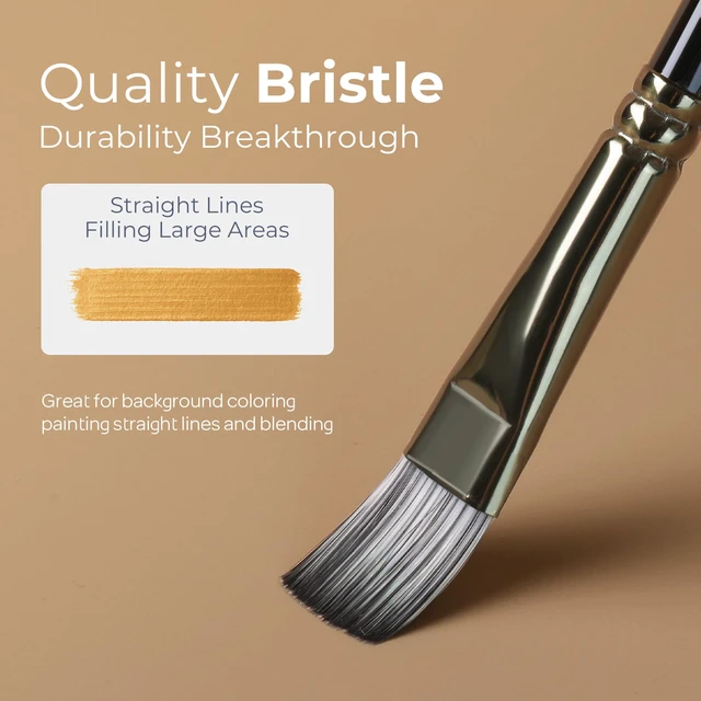 Alt view image 3 of 7 - Nicpro 12pcs Artist Paint Brush Set, Paint Brushes for Acrylic Painting