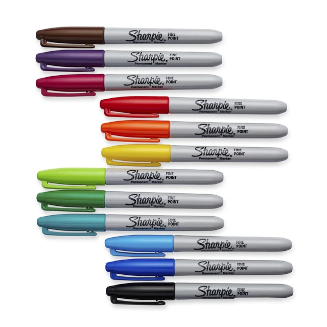 Alt view image 2 of 7 - Sharpie Permanent Markers, Color Burst Limited Edition, Fine Point, Assorted, 24 Count