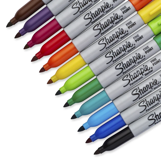 Alt view image 3 of 7 - Sharpie Permanent Markers, Color Burst Limited Edition, Fine Point, Assorted, 24 Count