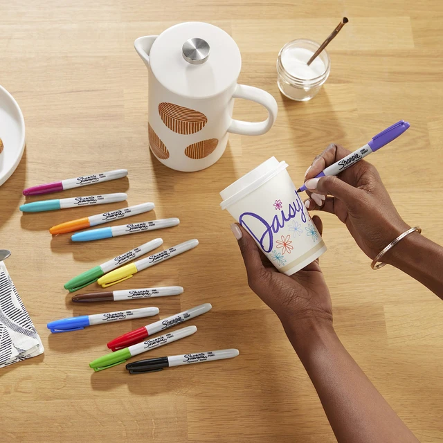 Alt view image 5 of 7 - Sharpie Permanent Markers, Color Burst Limited Edition, Fine Point, Assorted, 24 Count