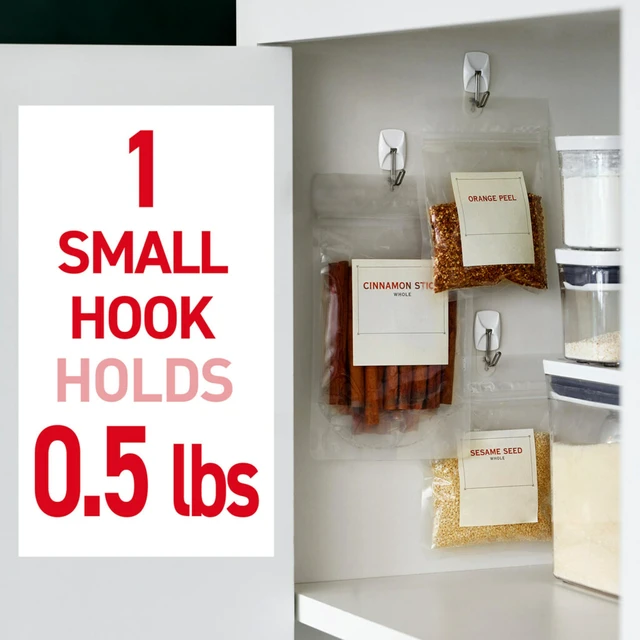 Alt view image 3 of 7 - Command Small White Wire Hooks, 16 Hooks, 24 Strips
