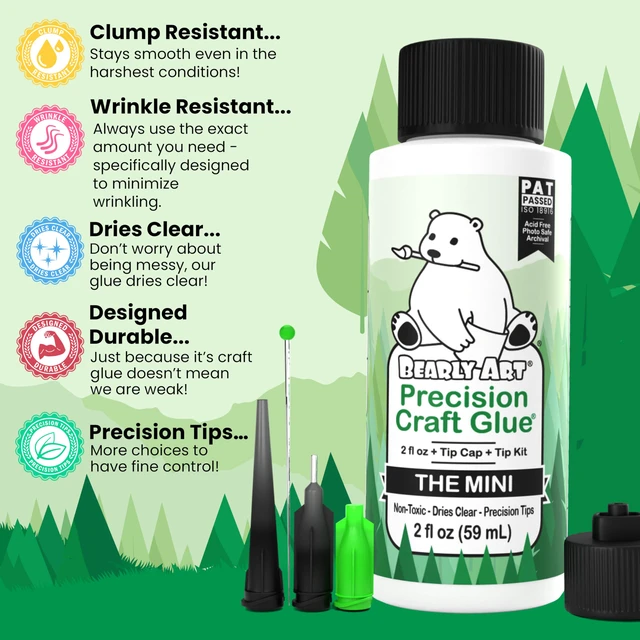 Alt view image 4 of 6 - Bearly Art Precision Craft Glue Mini 2 fl oz with Tip Kit Archival