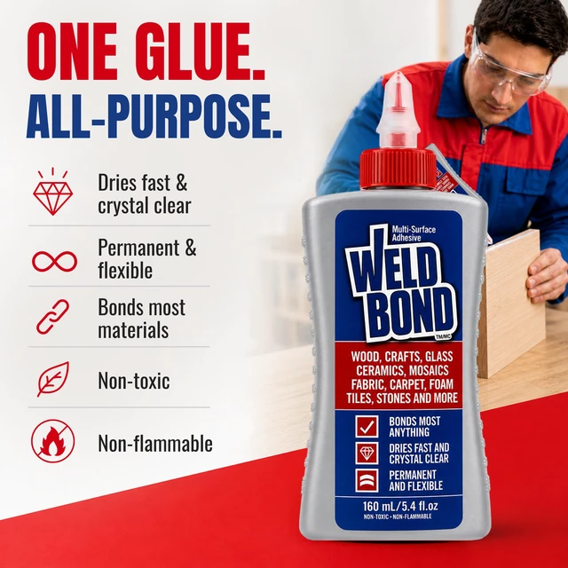 Alt view image 2 of 7 - Weldbond Multi-Surface Glue Non Toxic for Mosaic Wood Ceramic Craft 5.4oz