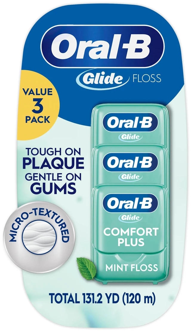 Main image of Glide Comfort Plus Dental Floss, Extra Soft, Value 3 Pack (40m Each)