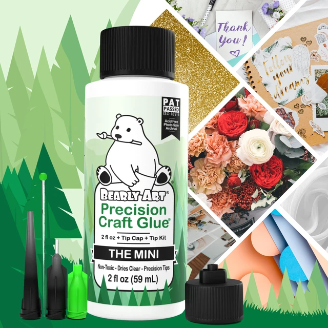 Alt view image 6 of 6 - Bearly Art Precision Craft Glue Mini 2 fl oz with Tip Kit Archival