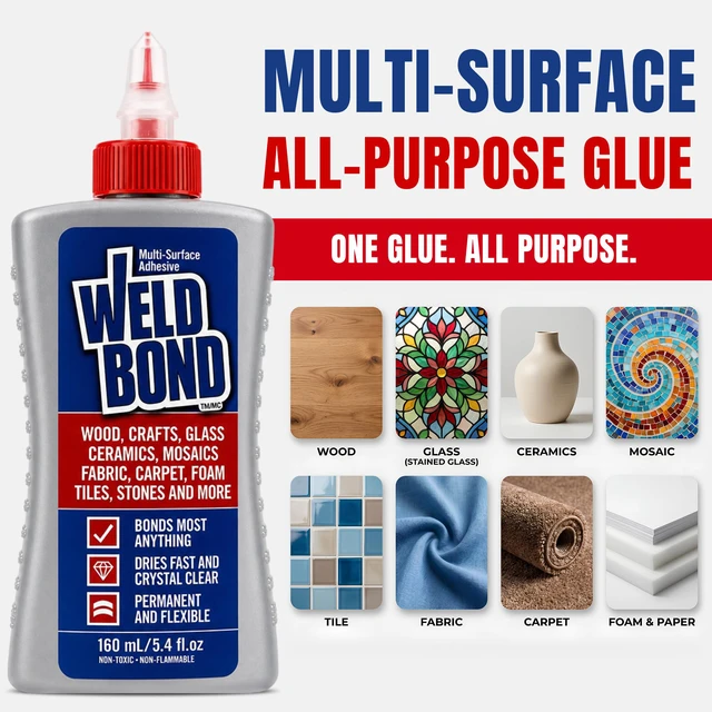 Alt view image 4 of 7 - Weldbond Multi-Surface Glue Non Toxic for Mosaic Wood Ceramic Craft 5.4oz