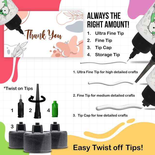 Alt view image 3 of 6 - Bearly Art Precision Craft Glue Original 4 fl oz with Tip Kit Archival