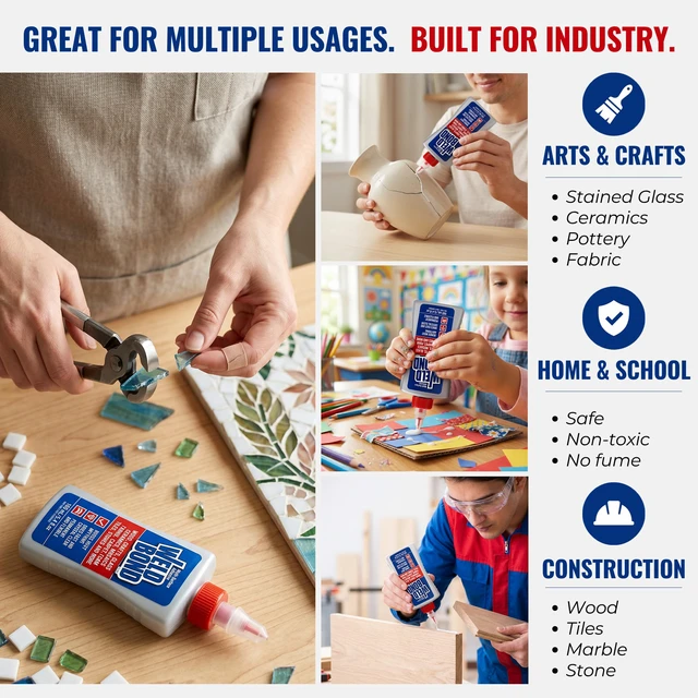 Alt view image 7 of 7 - Weldbond Multi-Surface Glue Non Toxic for Mosaic Wood Ceramic Craft 5.4oz