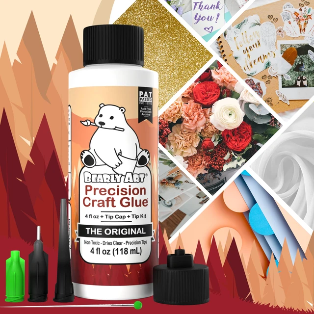Alt view image 6 of 6 - Bearly Art Precision Craft Glue Original 4 fl oz with Tip Kit Archival