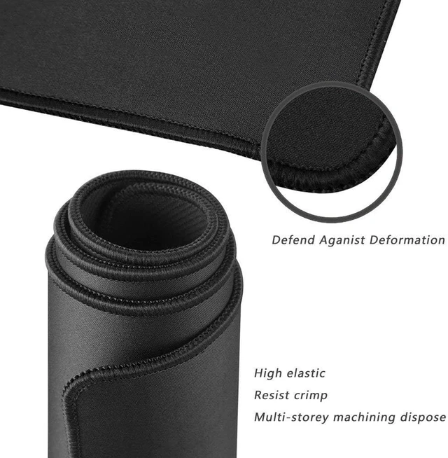 Alt view image 5 of 7 - XXL Professional Large Mouse Pad & Computer Game Mouse Mat (35.4x15.7x0.12IN, 90x40 Black)