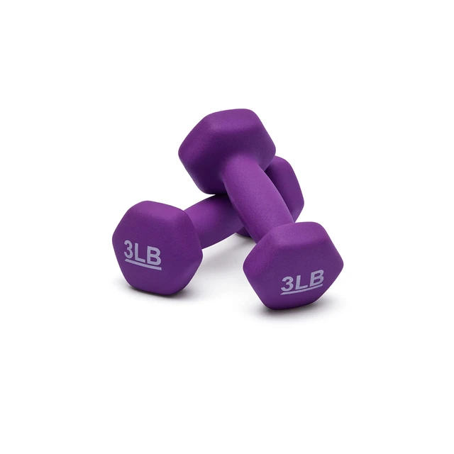 Alt view image 3 of 4 - Amazon Basics Neoprene Dumbbell Hand Weights for Exercise and Muscle Toning
