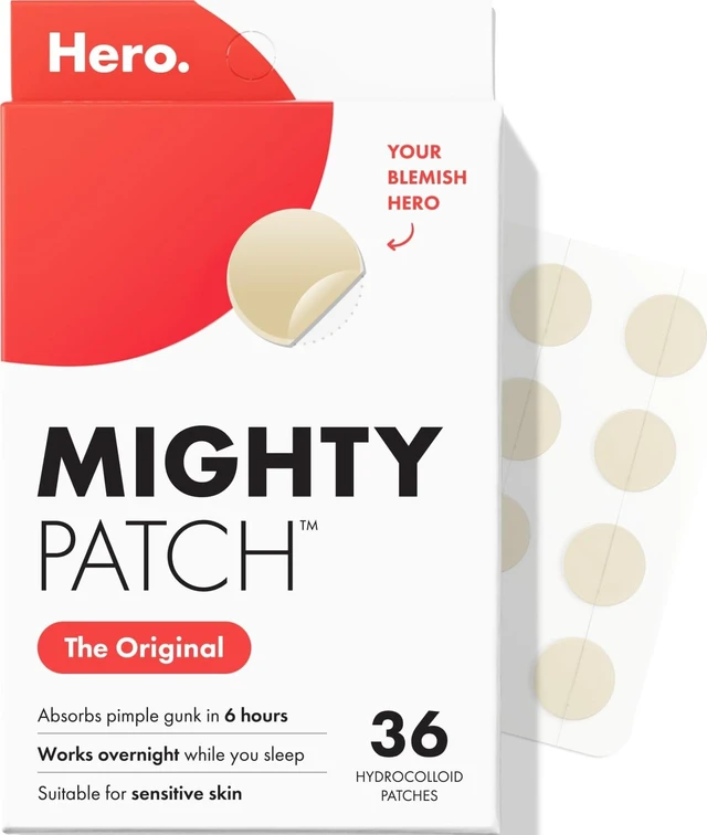 Main image of Mighty Patch Hero Cosmetics Original Nighttime Acne Pimple Patches, 36 Ct