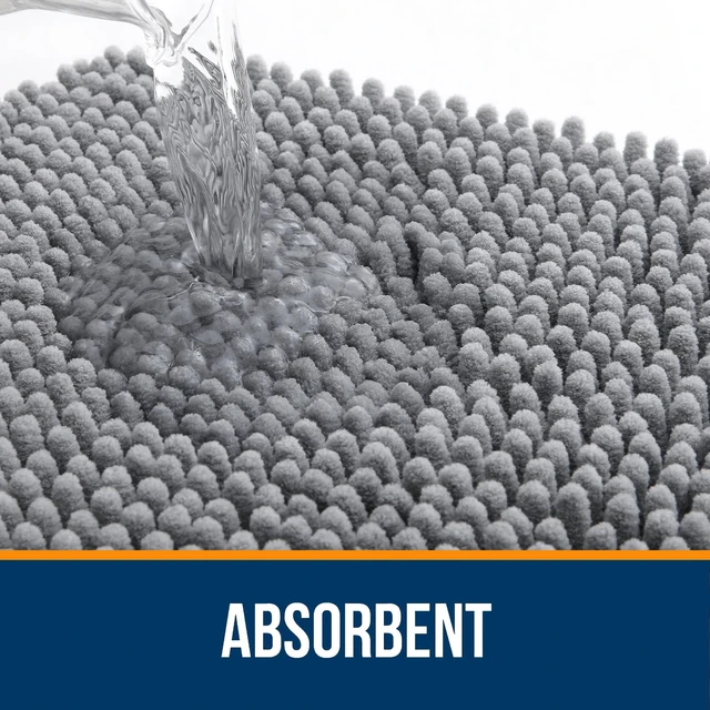 Alt view image 4 of 7 - OLANLY Bathroom Rugs 30x20, Extra Soft Absorbent Chenille Bath Rugs