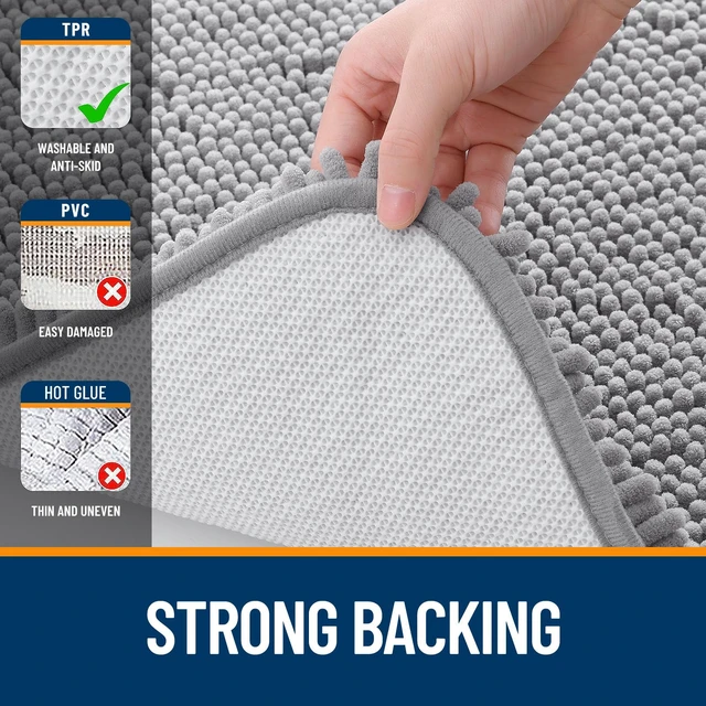 Alt view image 6 of 7 - OLANLY Bathroom Rugs 30x20, Extra Soft Absorbent Chenille Bath Rugs
