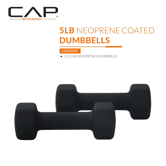 Alt view image 2 of 7 - CAP Barbell Neoprene Dumbbell Weights Pairs & Sets | Black