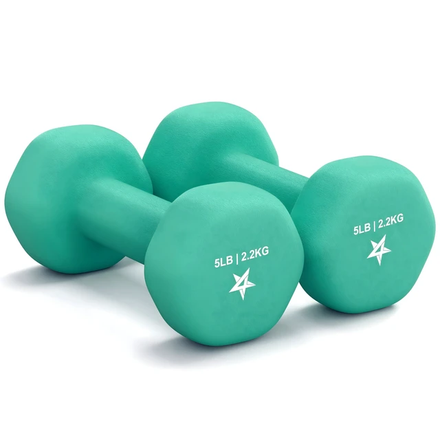 Main image of Yes4All Neoprene Dumbbells, Pairs and Sets with Rack for Home Workouts