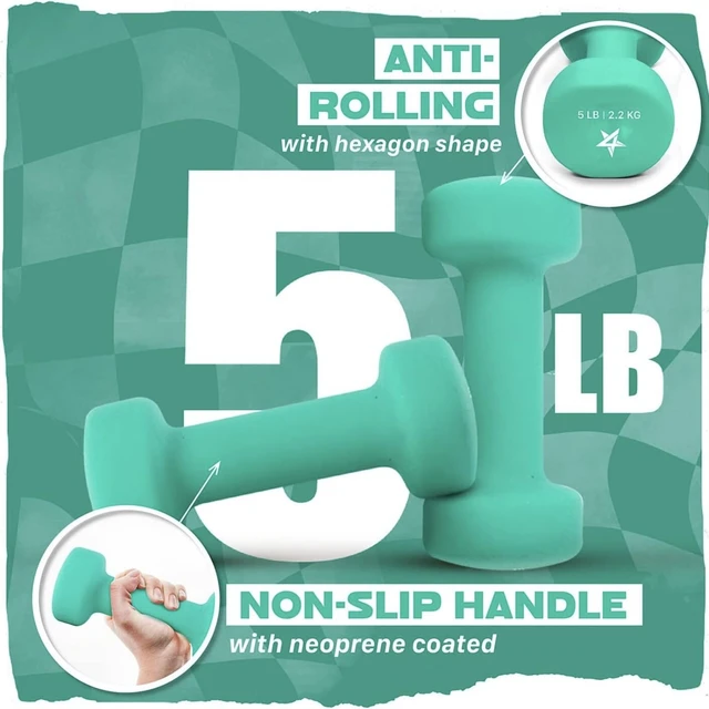 Alt view image 4 of 7 - Yes4All Neoprene Dumbbells, Pairs and Sets with Rack for Home Workouts