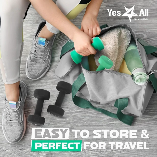 Alt view image 5 of 7 - Yes4All Neoprene Dumbbells, Pairs and Sets with Rack for Home Workouts