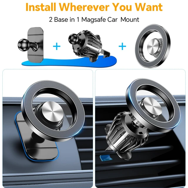 Alt view image 2 of 7 - Kaistyle for Magsafe Car MountStrong MagnetsMagnetic Phone Holder for Car Phone Holder Mount Dash Mounted Holders Phone Holders for Your Car Accessories for Women Men for iPhone 17 Pro Max 16 15 14