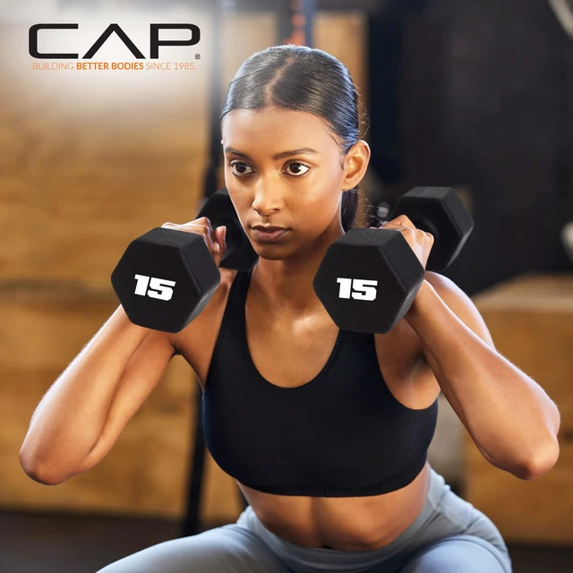 Alt view image 6 of 7 - CAP Barbell Neoprene Dumbbell Weights Pairs & Sets | Black