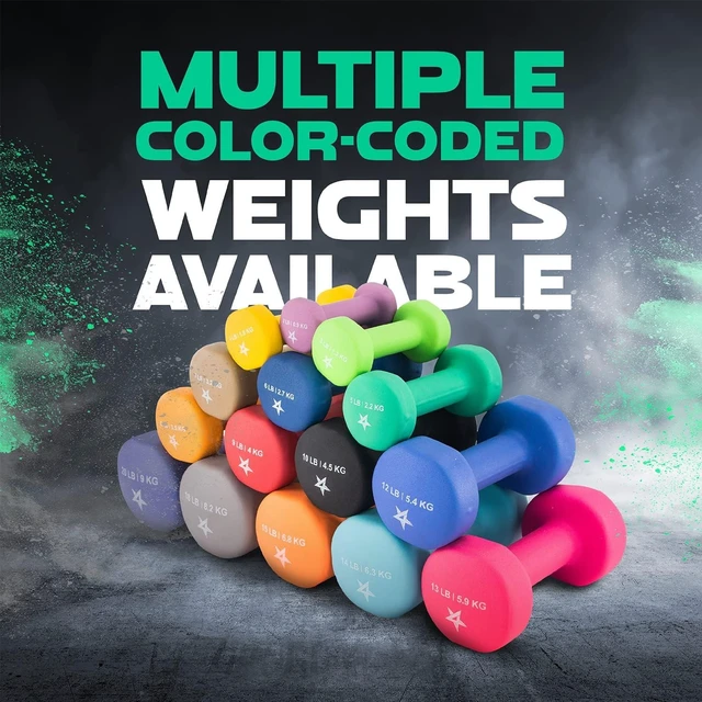 Alt view image 7 of 7 - Yes4All Neoprene Dumbbells, Pairs and Sets with Rack for Home Workouts