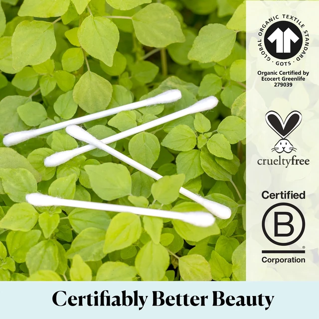 Alt view image 5 of 5 - Sky Organics Organic Cotton Swabs 500 Ct, 100% Pure, Natural, Chlorine-Free