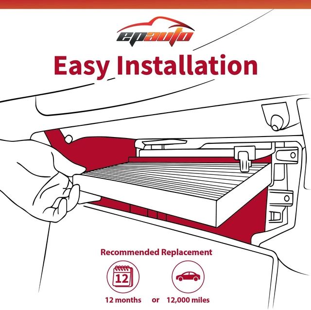 Alt view image 4 of 5 - EPAuto CP134 (CF10134) Premium Cabin Air Filter includes Activated Carbon