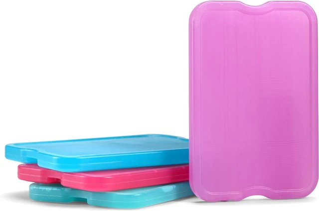 Alt view image 3 of 7 - Cool Coolers by Fit & Fresh 4 Pack XL Slim Ice Packs, Quick Freeze Space Saving Reusable Ice Packs for Lunch Boxes or Coolers