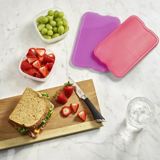 Alt view image 7 of 7 - Cool Coolers by Fit & Fresh 4 Pack XL Slim Ice Packs, Quick Freeze Space Saving Reusable Ice Packs for Lunch Boxes or Coolers