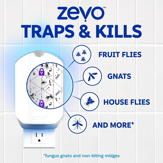 Alt view image 5 of 7 - Zevo Flying Insect Trap Refill Cartridges for Fruit Flies & Gnats, 4 Count