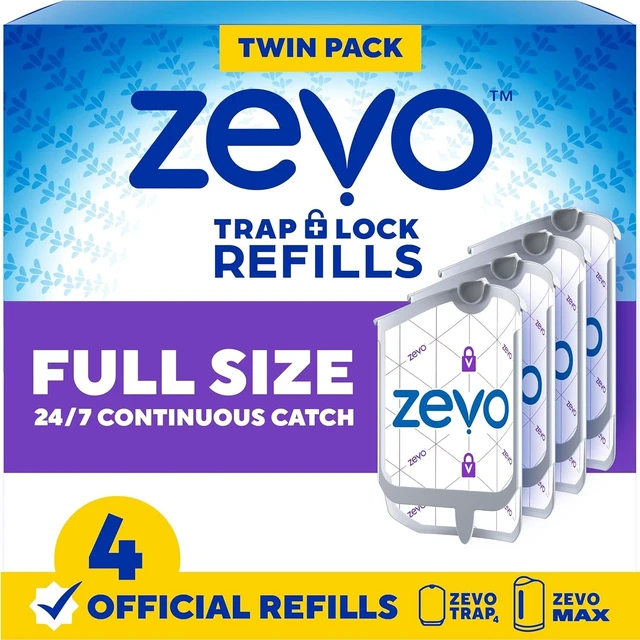 Main image of Zevo Flying Insect Trap Refill Cartridges for Fruit Flies & Gnats, 4 Count