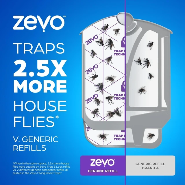 Alt view image 6 of 7 - Zevo Flying Insect Trap Refill Cartridges for Fruit Flies & Gnats, 4 Count
