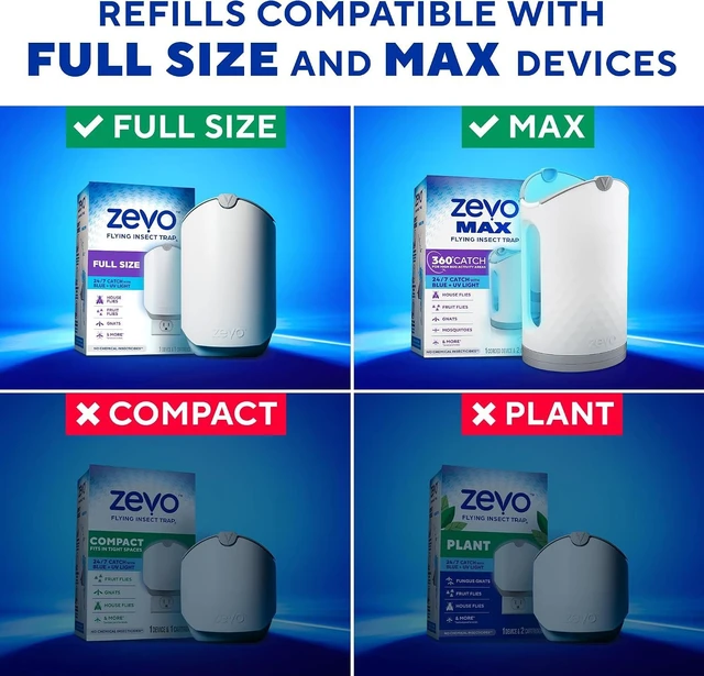 Alt view image 3 of 7 - Zevo Flying Insect Trap Refill Cartridges for Fruit Flies & Gnats, 4 Count