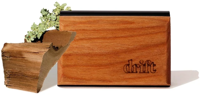 Main image of Drift Original Wood Air Freshener Teak Scent Starter Kit - Car Odor Eliminator, Long Lasting, Metal Clip, Essential Oils, Clean Ingredients