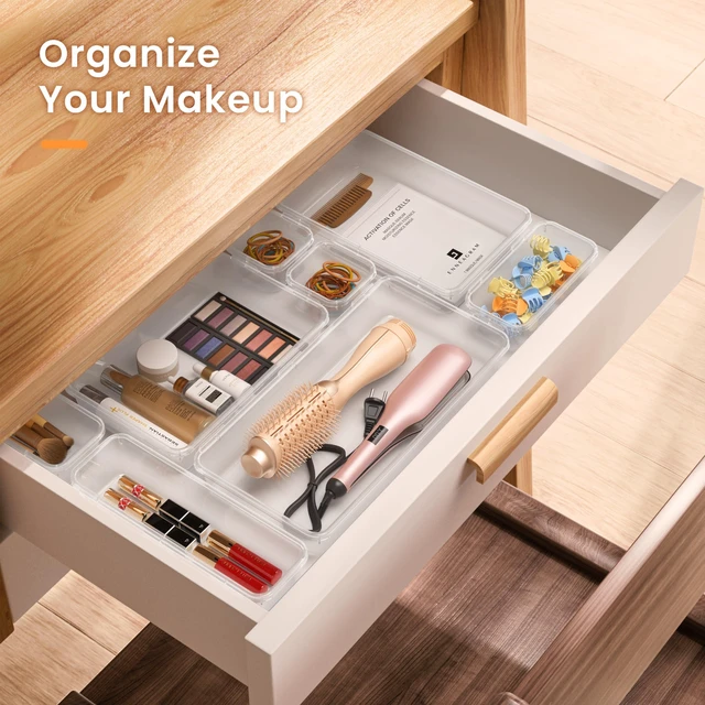 Alt view image 4 of 7 - A-LuGei Military Grade Drawer Organizer for Vanity Bathroom Makeup Desk