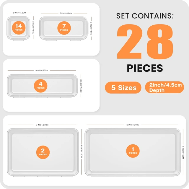 Alt view image 5 of 7 - A-LuGei Military Grade Drawer Organizer for Vanity Bathroom Makeup Desk