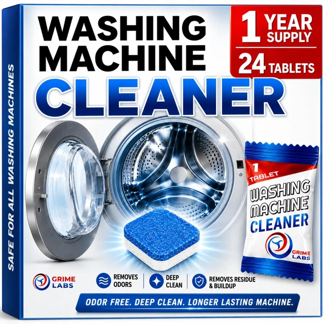 Main image of Washing Machine Cleaner Tablets - Penetrating Deep Clean Washer Cleaner Tablets For Front Loader And Top Load HE - Active Formula Tub Descaler Deodorizer