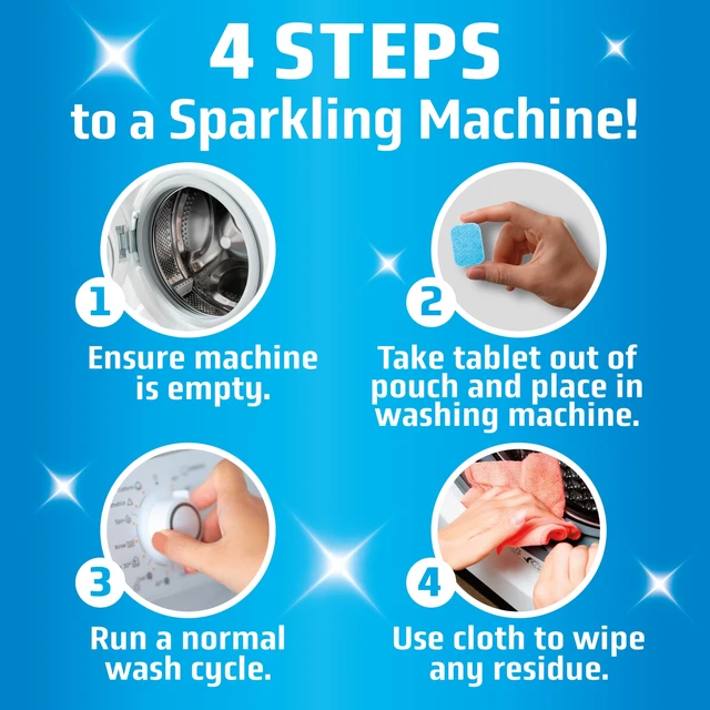 Alt view image 2 of 7 - MIGHTY CLEAN Washing Machine Cleaner Tablets 24 Pack - 1 Year Supply, Septic Safe Washing Machine Cleaning Tablets, Washer Cleaner Tablet, Works with All Washers Including HE
