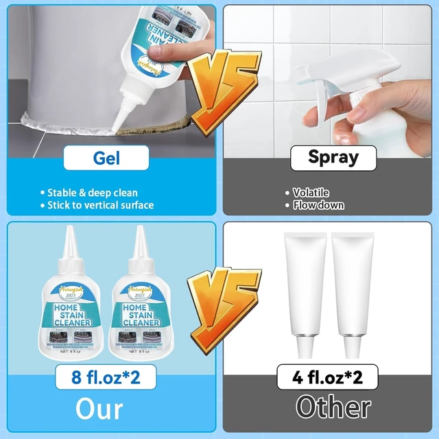 Alt view image 4 of 7 - Home Remover Gel, 8 Fl Oz Household Washing Machine Cleaner for Washing Machine, Refrigerator Strips, for Tiles Grout Sealant Bathroom Cleaning Home Kitchen Sinks Cleaning Grout Cleaner