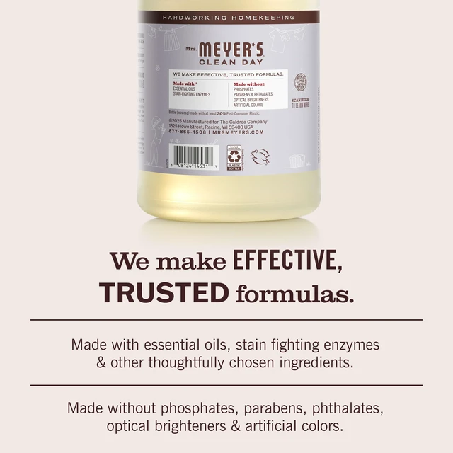 Alt view image 4 of 7 - MRS. MEYER'S CLEAN DAY Laundry Detergent, Lavender, 64 fl oz