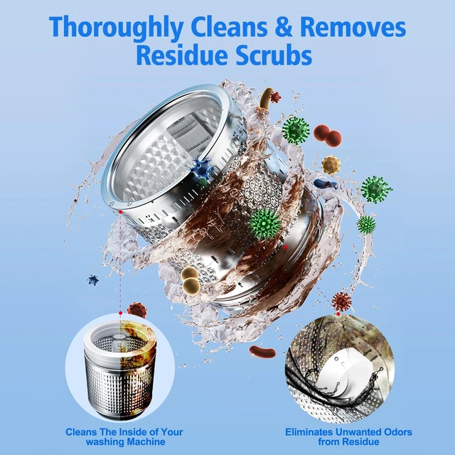 Alt view image 2 of 7 - USKICH 40 Pack Washing Machine Cleaner Tablets,Deep Cleaning Descaler For HE Front Loader & Top Load Washer,Washer Machine Cleaning Tablets Clean Inside Drum and Laundry Tub Seal,Septic Safe