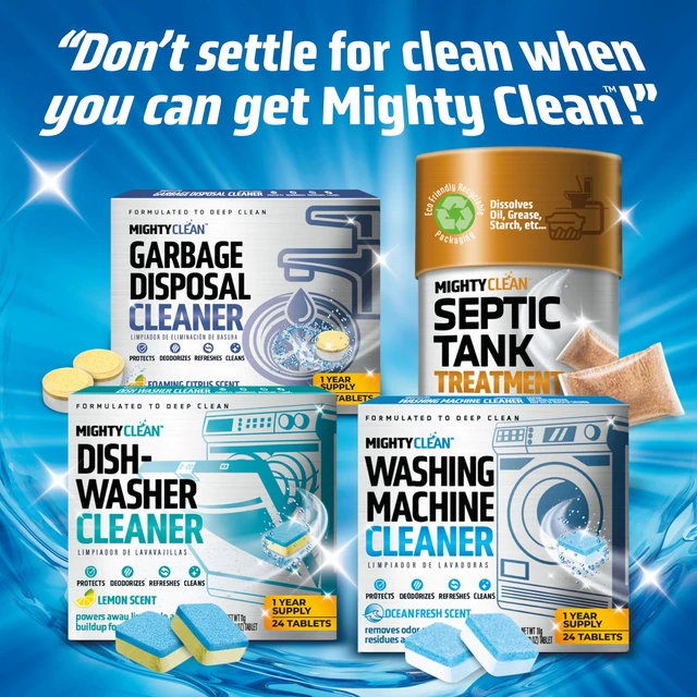 Alt view image 7 of 7 - MIGHTY CLEAN Washing Machine Cleaner Tablets 24 Pack - 1 Year Supply, Septic Safe Washing Machine Cleaning Tablets, Washer Cleaner Tablet, Works with All Washers Including HE