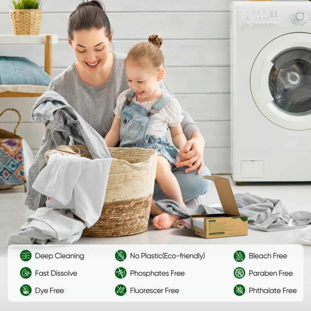 Alt view image 2 of 7 - Laundry Detergent Sheets 300 Loads Travel Washer Strips, Fresh Linen
