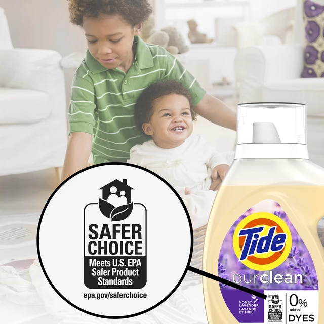 Alt view image 3 of 7 - Tide Purclean HE Deep Cleaning Concentrated Liquid Laundry Detergent, Honey Lavender Scent, 48 Loads, 63 fl oz